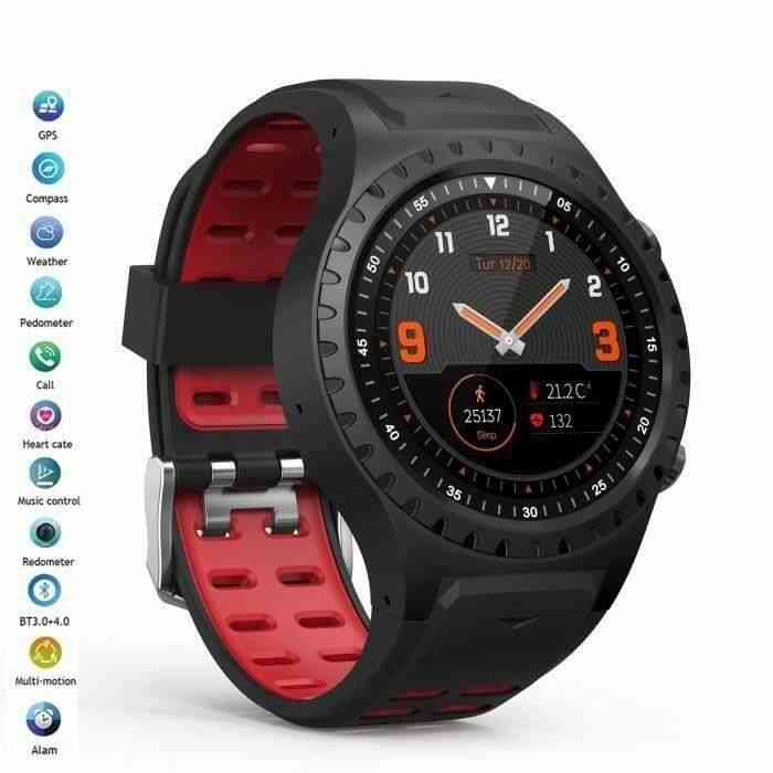 O Trouver Montre GPS Montre Connect e Homme Ronde Rouge